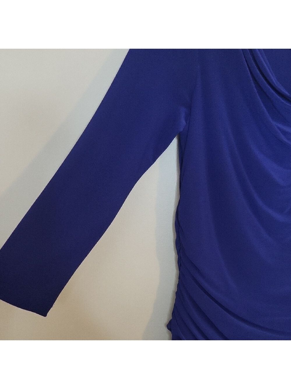 Womens |Chaps Royal Blue Cowl-Neck Long Sleeve Maxi Dress | C1 - Picture 5 of 5